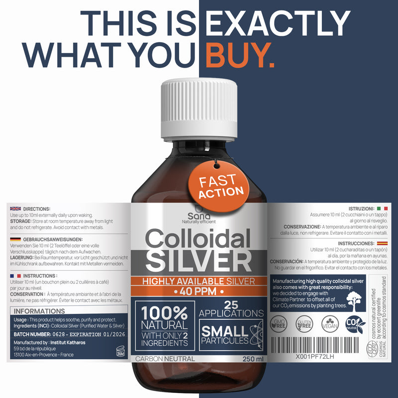 Load image into Gallery viewer, Sana Colloidal Silver 40 PPM 500mL
