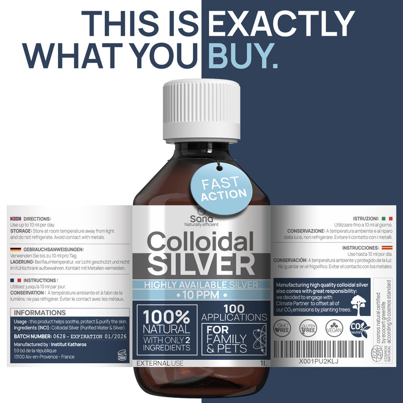 Load image into Gallery viewer, Sana Colloidal Silver 10 PPM 500mL
